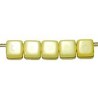 TILA kralen 6x6mm snowwhite/geel gelusterd 25st.
