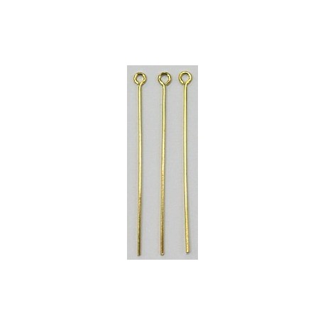 Oogstiften ca. 50mm verguld per 25