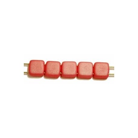 TILA kralen 6x6mm mat rose 25st.