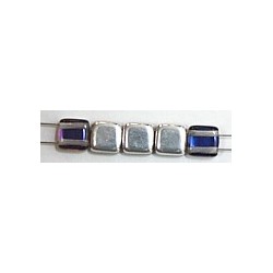 TILA kralen 6x6mm crystal bermuda blue 25st.