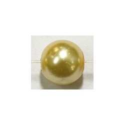 Glasparel 12mm goudgeel streng ca 70st.