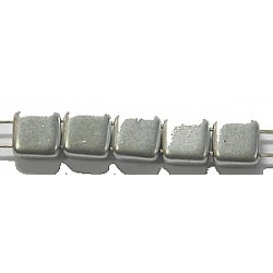 TILA kralen 6x6mm full silver 25st.