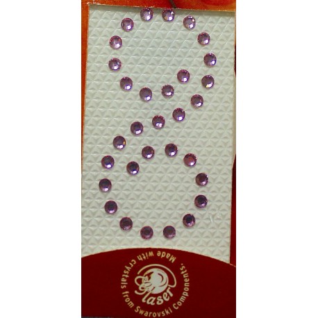 Swarovski tattoo 3mm kristal 5X2,5cm roze
