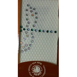 Swarovski tattoo 2mm kristal 5X4cm transp/groen