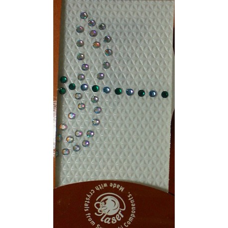 Swarovski tattoo 2mm kristal 5X4cm transp/groen