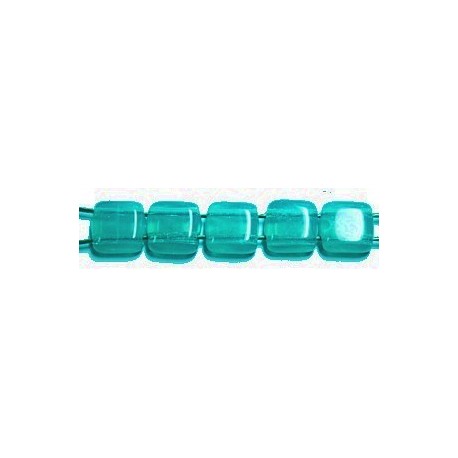 TILA kralen 6x6mm transp licht turkoois 25st.
