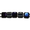 TILA kralen 6x6mm transp grijs/blauw azuro 25st.