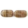 glaskraal 15x8mm bruin gemelleerd 10 st