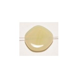 Glaskraal 20mm schijf beige 5st