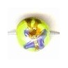 Glaskraal rond 12mm geel 5st