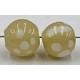 glaskr. 9mm zand/witte stippen 25st
