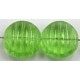 Glaskraal 12mm plat ribbel tr, groen.15st