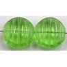 Glaskraal 12mm plat ribbel tr, groen.15st