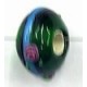 glaskraal 10x17mm groen/blauw/roosjes 5 stuks