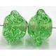 glaskr.9x15mm groen golvende rand 5st