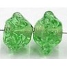 glaskr.9x15mm groen golvende rand 5st
