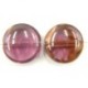 glaskraal schijf 20x8mm amethyst/goud 3 stuks