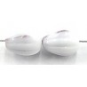 glaskr. druppel 11x8mm wit-paars gemelleerd 10 st