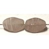 Glaskraal 11mm mat lichtrose gestreept 10st.