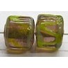 glaskraal ton 10x10 l.amethyst/groen 10 stuks