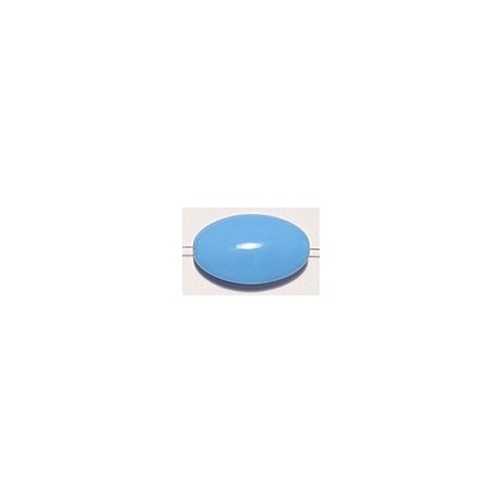 Glaskraal ovaal plat 23mm babyblauw 3 st.