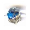 Glaskraal ovaal 9x13mm transp blauw 5st
