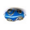 Glaskraal ovaal 17mm blauw 5st