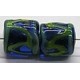 glaskraal ton 10x10 blauw/groen 10 stuks