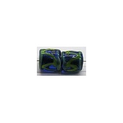 glaskraal ton 10x10 blauw/groen 10 stuks