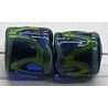 glaskraal ton 10x10 blauw/groen 10 stuks