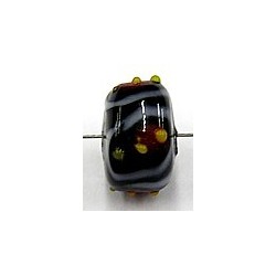 glaskr.8x12mm zwart/wit/oranje/rood 3st