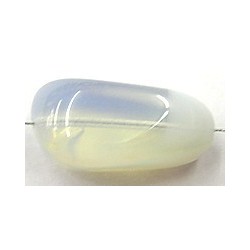 Glaskraal 32X14mm opaline per stuk