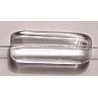 Glaskraal 23x6mm staafje transparant 5st