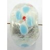 glaskraal 10x17mm transp. blauw/roosjes 5 stuks