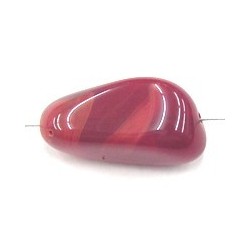 glaskraal 32X14mm rood per stuk