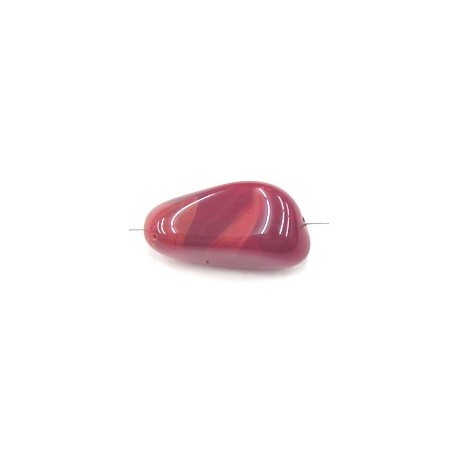 glaskraal 32X14mm rood per stuk