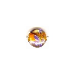 Glaskraal plat 15mm oranje 5st