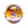 Glaskraal plat 15mm oranje 5st