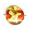 Glaskraal plat 15mm rood 5st