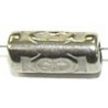 Metallookkraal buis 13x6mm zilverkl. 10 stuks