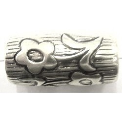 metallookkraal 29x15mm zilverkl. per stuk