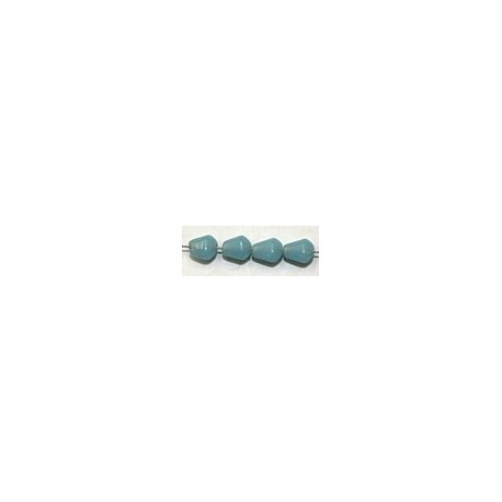 Glaskraal 6x4 konisch opaal babyblauw ca 200st.