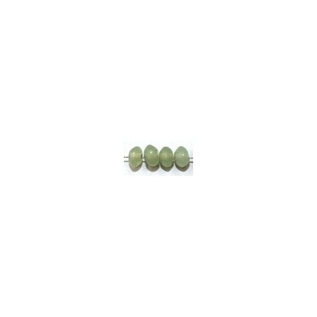 Glaskraal 4x6mm schijf licht opaalgroen ca 200st.