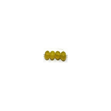Glaskraal 4x6mm schijf opaalgeel ca 200st.