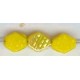 Glaskraal ruit bewerkt 7mm geel ca. 100 st