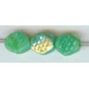 Glaskraal ruit bewerkt 7mm groen ca. 100 st