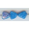 Glaskraal driehoek bewerkt 6mm blauw ca. 100 st
