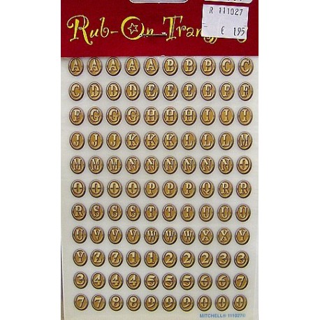 Rub-On medaillon letters per vel