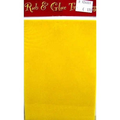 Rub & Glue fluweel geel per vel