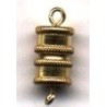 Draaisluiting 7X10mm goud